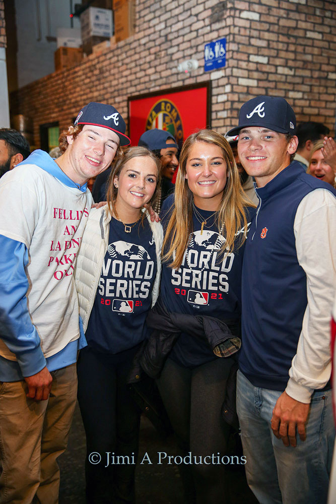 Braves Fans Pose Together