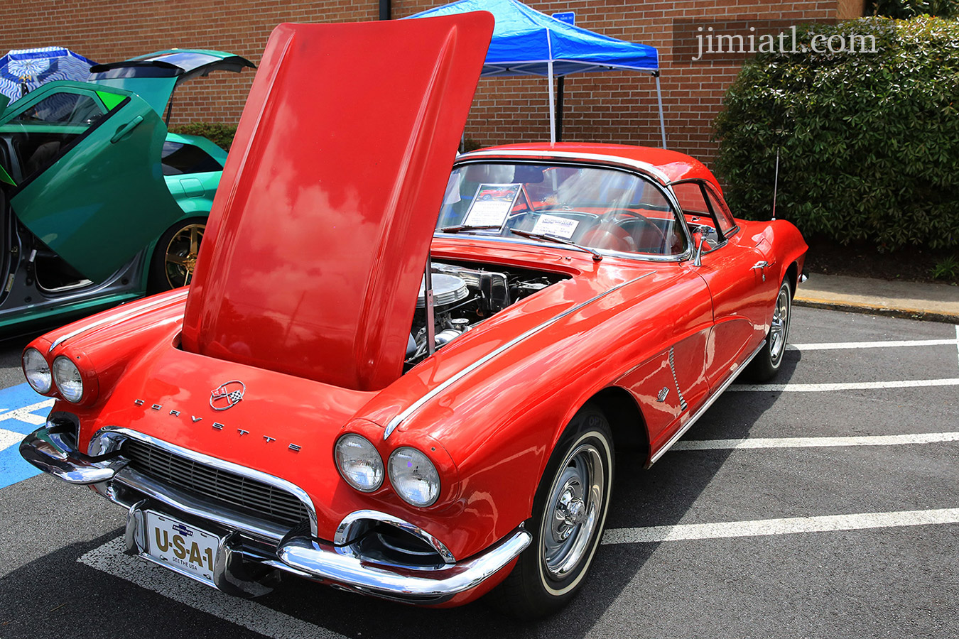 Classic corvette at downtown Lawrenceville car show